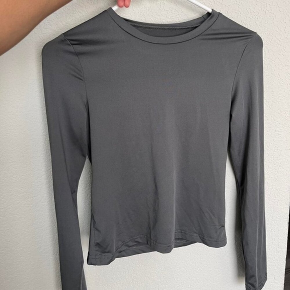 Gray Long Sleeve Women's Top